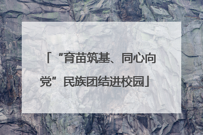 “育苗筑基、同心向党”民族团结进校园